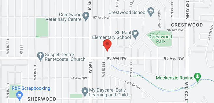 map of 9513 148 ST NW